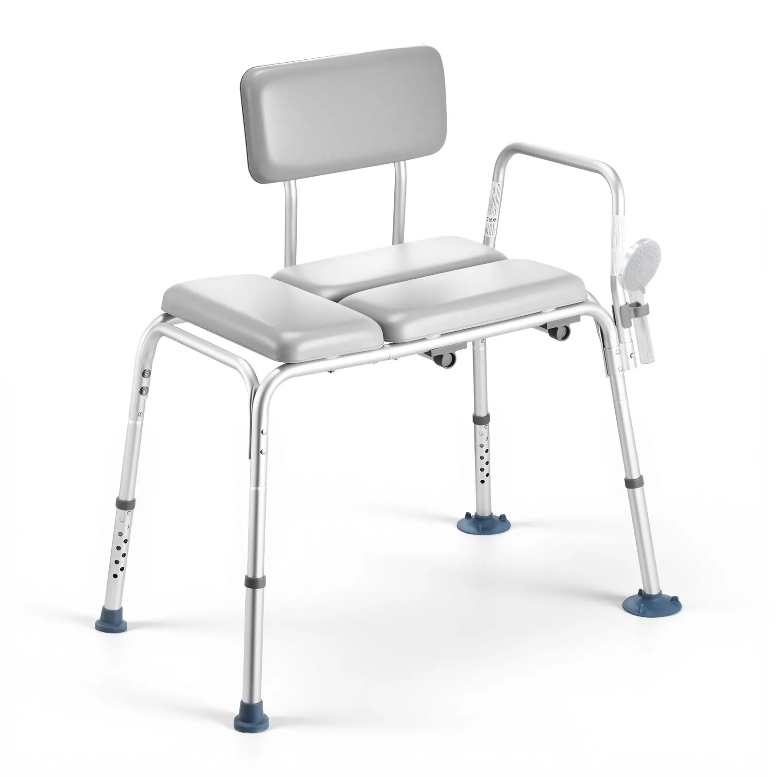 【Summerfinds】VEVOR Tub Transfer Bench for Bathtub, 500 lbs Weight Capacity Heavy Duty Shower Chair with Arm and Backrest, Height Adjustable Bathroom Shower Bench Bath Seat for Adults, Seniors, Elderly and Disable