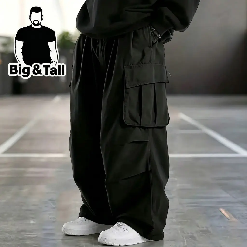 Plus-size cargo pants with multiple pockets—perfect for outdoor wear, gear storage, outdoor activities, beach vacations, wilderness adventures, and off-road travel!