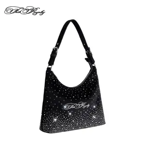 Royati Rhinestone Stardust Hobo Bag