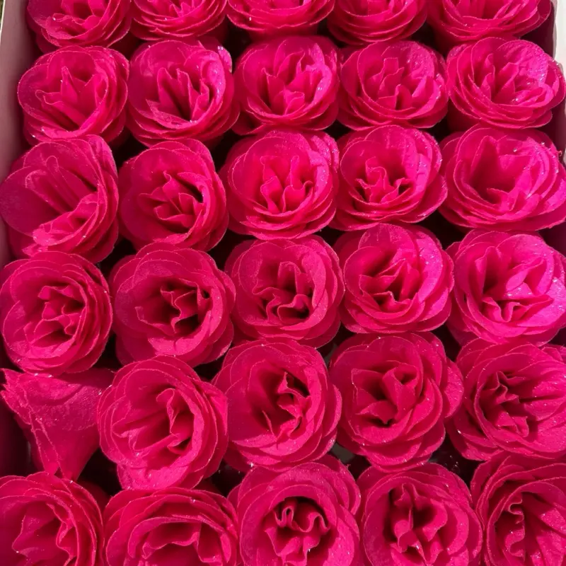 Glitter Faux Rose Bouquet, Artificial Roses Bouquet for Office Stationery Decor Gifts, Valentine's Day, Birthday Party Supplies