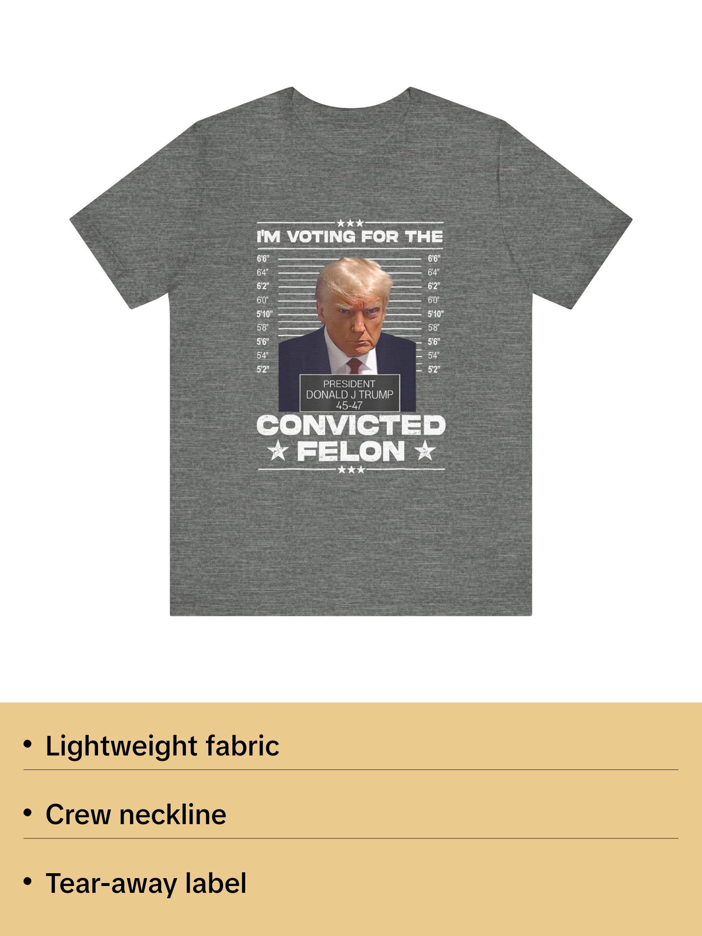 Trump - I'm Voting for the Convicted Felon - Trump24 - Unisex Jersey Short Sleeve Tee
