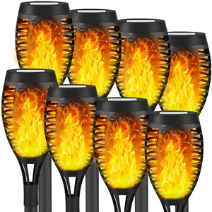 Christmas Decoration Solar Outdoor Lights,Flickering Flame Solar Tiki Torches Lights for Garden Decorations,Outside Waterproof LED Torches Lights