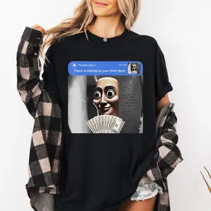 There is Motion at Your Front Door Tung Tung Tung sahur Meme T-Shirt, Tung Sahur Italian Brainrot Funny Viral Gen Alpha Tee