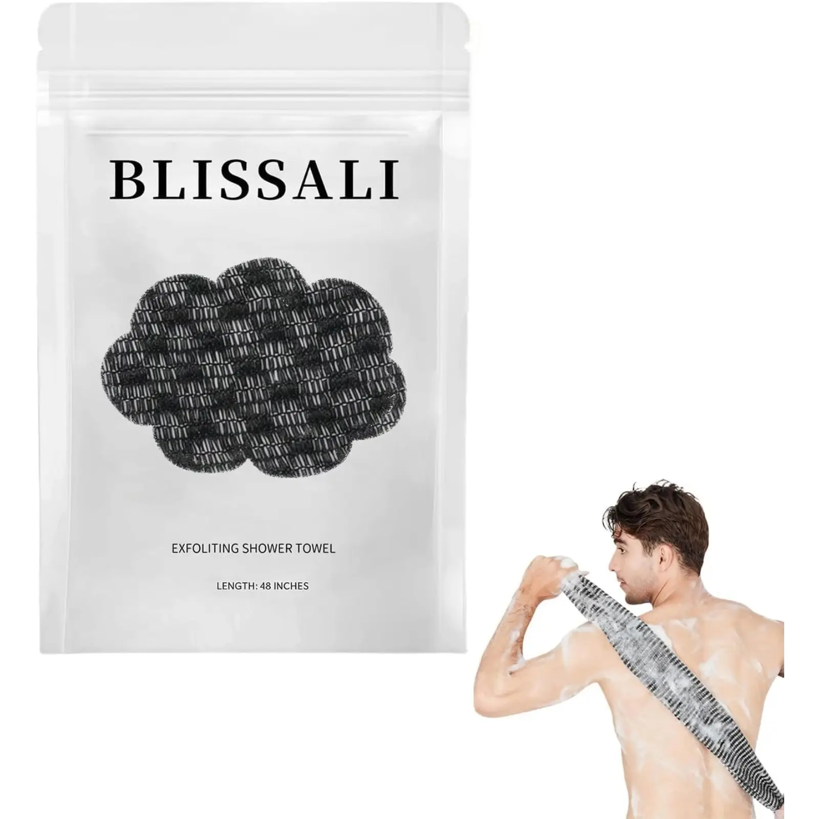 Bubble Exfoliating Towel, 2-in-1 Exfoliating Fowel, Premium Exfoliating Wash Cloth Suitable for the Body and Face, Bubble Exfoliating Towel with Double-Sided Body Scrub Suitable for all Skin Types, Exfoliating Bath Washcloth