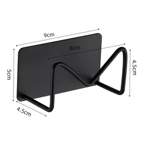 Stainless Steel No-Drill Sponge Holder, Wall-Mounted Sink Drainer, Partitioned Sponge Brush Organizer, Rust-Proof Kitchen Tool