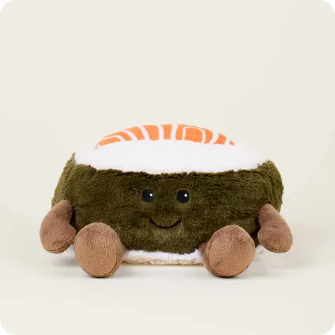 Salmon Sushi Warmies - Heatable, Weighted, Lavender-Scented