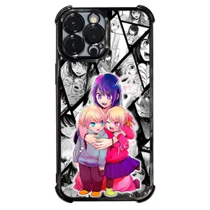 1 PC OSHI NO KO Cartoon Fan Phone Case Electroplating Process Smartphone Protective Cover With Reinforced Cushioning And Collision Prevention Suitable For iPhone 17 16 15 14 13 Pro Max Cover Accessories