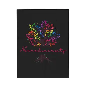 Neurodiversity Tree Velveteen Plush Blanket soft cozy blanket - Soft Cozy Throw, Autism Awareness Gift, Sensory-Friendly Decor