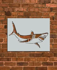 White Shark Stencil