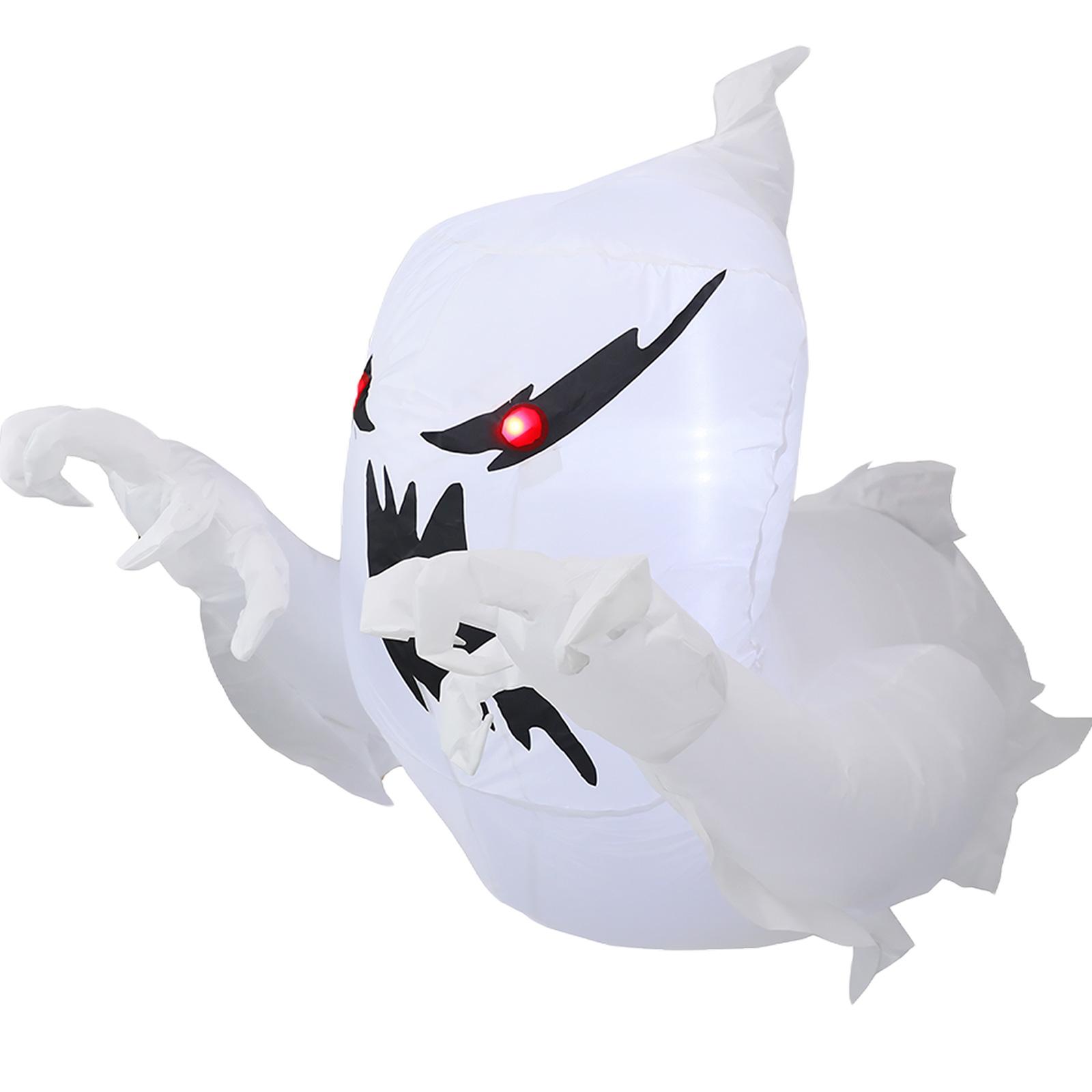 3.3Ft Halloween Inflatables Ghost Decoration with Built in Lights, Ghost Break Out from Window Blow up Ghost Window Decoration for Outdoor Indoor Home Garden Lawn Party Decor