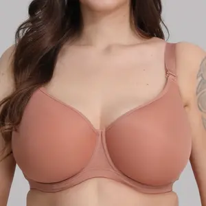 PINQLIME Iris Dream Curve Air Women's Full Coverage Mesh Everyday Bra - Airy, Breathable, Sheer Beige, Spacer Cup, Lightly Lined, Padless, Mesh Everyday Bras, Padless Everyday Bras