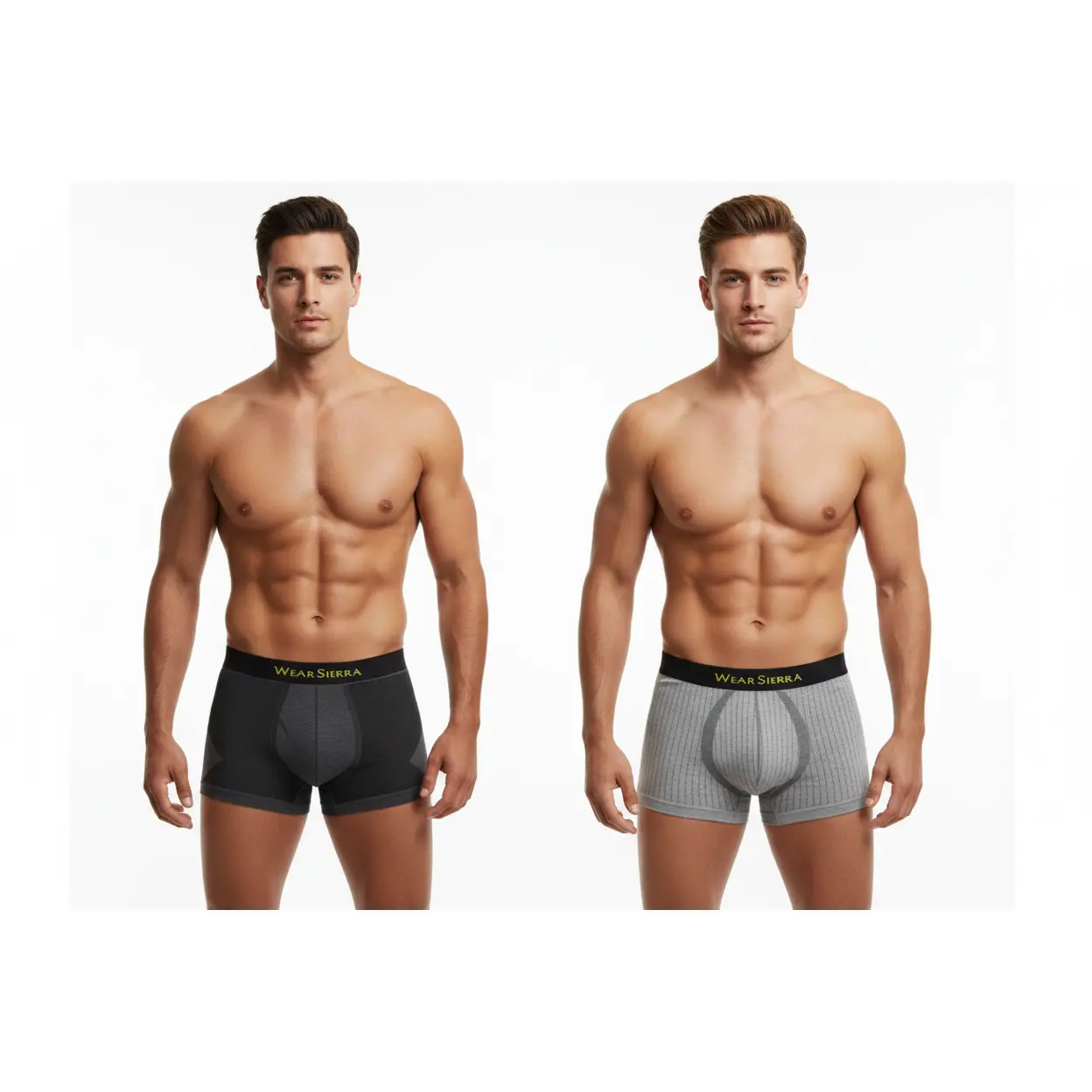 Men's Boxers, Cotton & Charcoal Infused Low Rise Trunk Underwear (2 Pack includes 1 Gray, 1 Charcoal)