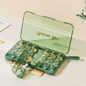 Food-grade Pill Box, Sealed Lid Pill Box, Portable Seven-day-a-week Medicine Divider, Transparent Travel-sized Compartment Storage Box daily use large pill box travel medicine box