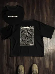 Men's Graphic Letter Print Short Sleeve T-Shirt, Round Neck Loose Fit Casual Summer Top, Comfortable Versatile Fabric