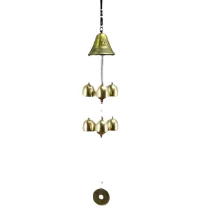 Large Outdoor Lucky Wind Chime, Blessing Symbol, Home Garden Hanging Decoration Gift, Copper Decorative Ornament