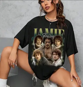 Jamie Fraser Retro Fan Tee - Outlander TV Show Gift, Vintage Unisex T-Shirt for Men & Women