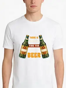 Always Time for Another Beer Fun T-Shirt for Adults - Perfect Gift for Friends |   180g Artistic Tee for Holidays, Family Gatherings, and Corporate Events |   Comfortable and Stylish Design for Men |   Trendy Clothing & Apparel |   Best Teamwork Tee for Y