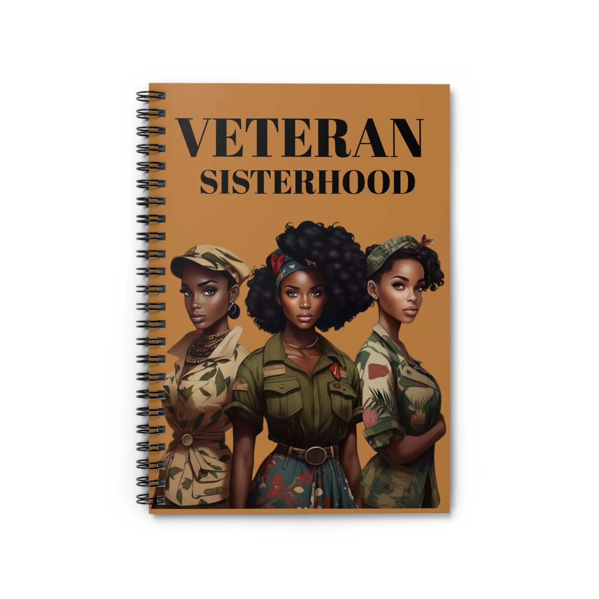 Spiral Notebook - Veteran Sisterhood, Military Sister Gift, Army Sister Present, Navy Sister Birthday, Marine Sister Appreciation, Ruled gratitude journal weekly planner bullet journals Infinite Envelope Challenge high quality