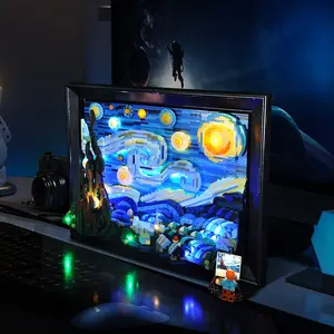 LYBMTWF LED Lighting Kit — Designed for LEGO *Vincent van Gogh: The Starry Night* (21333) | Exclusive DIY Lighting Upgrade & Art Display Accessory for Collectors and LEGO Fans (Model Not Included)Building Block Model Lighting