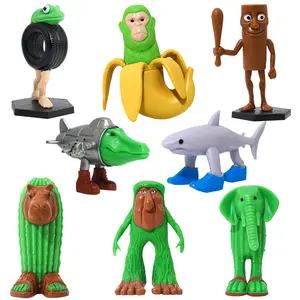 2025 New Brainrot Toy Figures Animals Tralalero Tralala Figure Bombardiro Crocodilo for Brain Rot Cake Toppers Birthday Gifts Party Decorations(8pcs)
