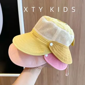 Baby hat, summer sun hat, fisherman hat, baby net style, boys' large eave shawl, sun protection, children's breathable quick drying