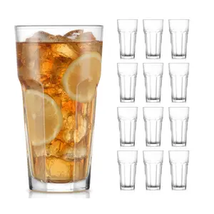 Libbey Gibraltar DuraTuff Iced Tea Glasses Set of 12, 22 Oz Durable Restaurant Style Drinking Glass Cups, Drinkware Set for Family Gatherings, Parties