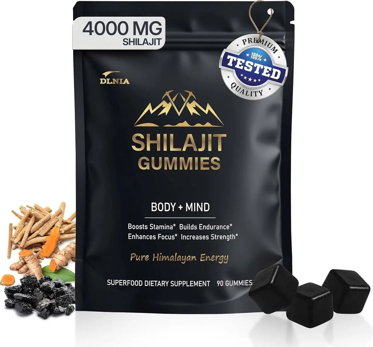 13-in-1 Shilajit Gummies with KSM-66® Ashwagandha | 4000 mg Himalayan Shilajit Extract (20:1), Choline & Botanicals | Sugar-Free, Vegan | Energy, Focus & Daily Vitality Support for Men & Women