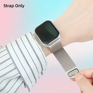 Milanese Loop Band for Apple Watch Strap, Smartwatch Strap, Smart Watch Accessories 46mm 49mm 45mm 40mm S1-10 Women Men Magnetic Metal Mesh Loop Strap waterproof iWatch bands Compatible Ultra 2 Stainles Steel Mesh Magnetic Strap