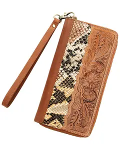 Shyanne Women's Snake Print Tooled Wallet - Sasp23wt1