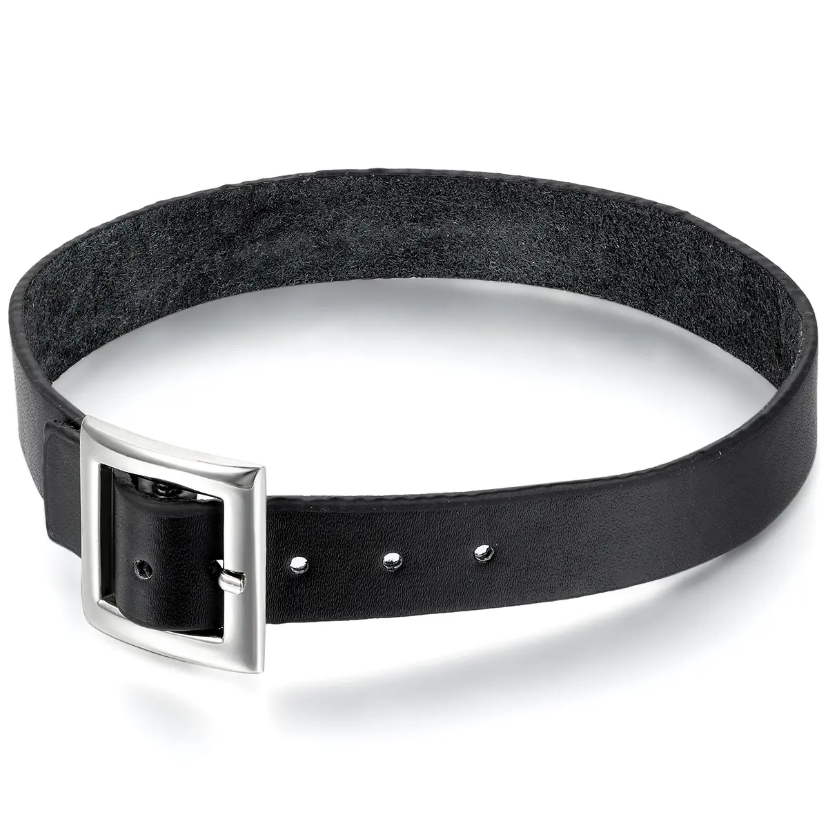 OIDEA Minimalist Smooth Leather Choker Collar, 16" Adjustable Necklace for Women & Men, Clean Look Casual Statement with Easy-Hook, 16 In (41 Cm), Neutral Aesthetic, Clean & Minimal, Male, 0.71 In, Minimalists, Effortless Style Gift, Daily, Unisex
