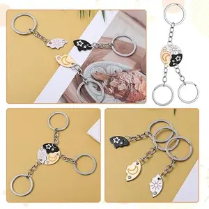 3 Pcs Puzzle Keychains, Sun Moon Star Friendship Trio Puzzle Matching Keychains Backpack Purse Keychain Best Friend Forever Matching Gifts Anniversary Birthday Gifts for Women Men