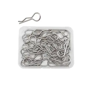 35 count Cotter Pins, R Clips Hardware Pins, Spring Fasteners Hitch Pin, for Trailer Locking, Trailer Clamps, Lawn Mowers, , Mechanics, R Clips Cotter Pin - M1.6x28mm