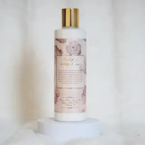 Pink Roses Body Cream - Luxurious Hydrating Lotion with Mango Butter Shea Butter Jojoba Oil Apricot Kernel Oil & Vitamin E for Soft Smooth Skin