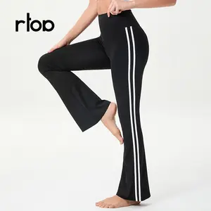 Rtop Women’s High-Waisted Yoga/Fitness Flare Pants — Micro Flare, Butt-Lifting Design, Suitable for Outdoor Wear low rise yoga pants scrunch sport legging tummy control