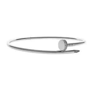 Pre-owned Cartier Juste Un Clou Bangle Bracelet Size 23