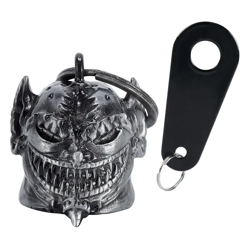Motorcycle Lady Rider - Pewter - Motorcycle Gremlin Bell - Made In USA - SKU BB4