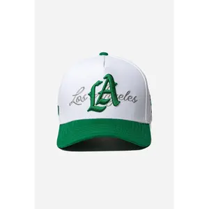 LA Logo A-Frame Snapback | White & Green