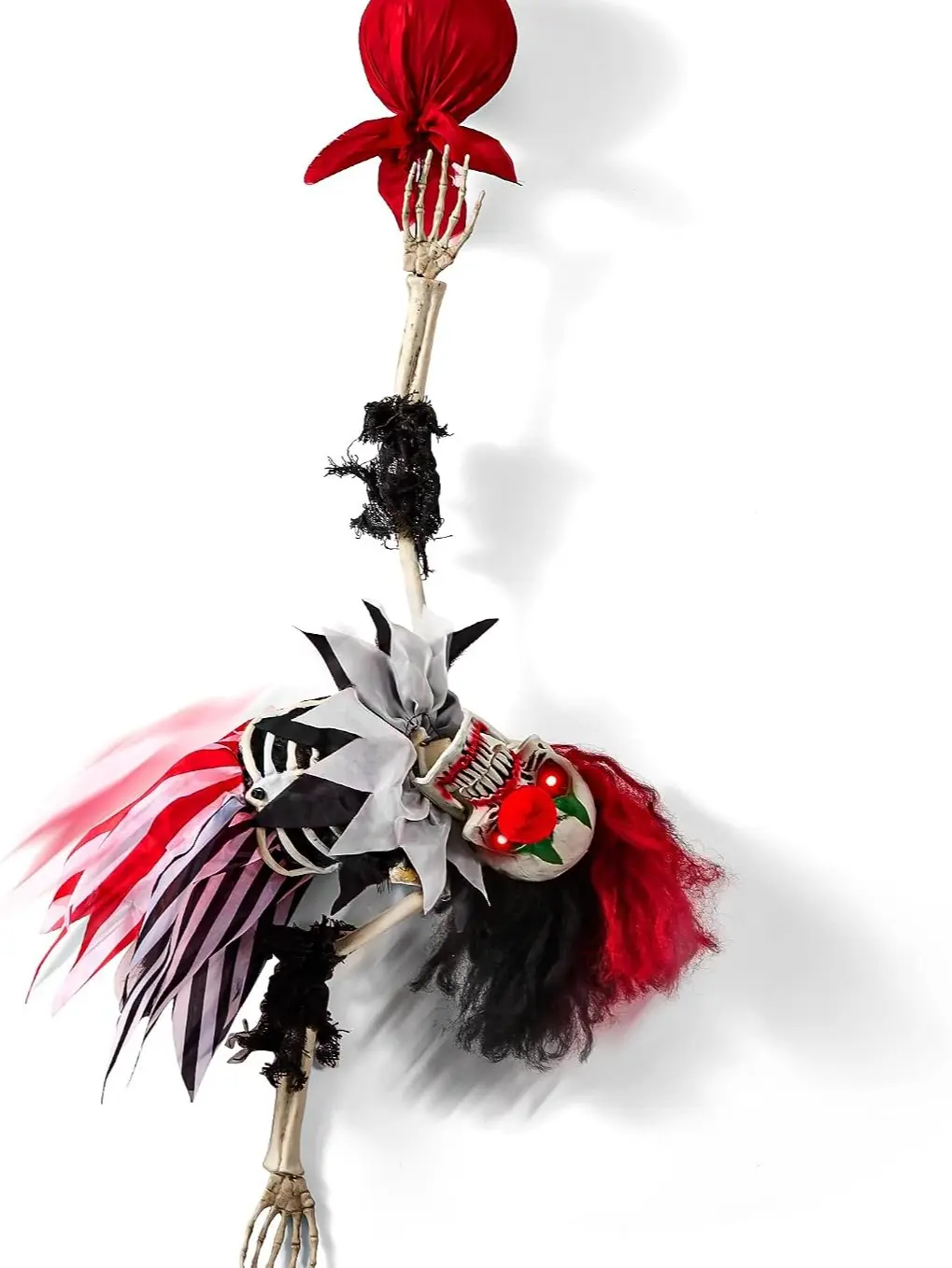 Halloween Animatronics Hanging Clown - Animated Scary Talking Decoration with Sound & Sensor Activated, Creepy Voice, Spooky Move, Light-Up Eyes, Haunted Horror Prop for Indoor, Outdoor, Yard Lawn