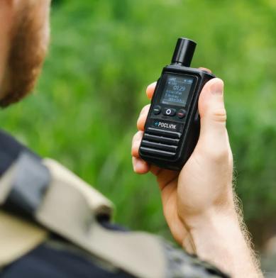 Poclink POC-1 Lite 4G Walkie Talkie - Lifetime Free Subscription Unlimited Range Global POC Radio with Bluetooth & APP, 3000mAh Long Battery Life, Rugged IPX4 Waterproof, SIM Included for Hiking & Team Work Durable Remote