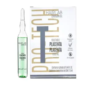 Salerm Vegetable Placenta Restructurer - Strengthens and Vitalizes Hair, Shiny, Vegan-Friendly, Dye-Free, 0.44 Fl Oz (Pack of 4) Haircare Comfort Plant Aloe