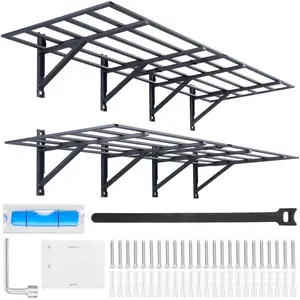VEVOR Garage Storage Shelving, 2 Pack, 6 x 2 ft Heavy Duty Garage Shelves Wall Mounted, 1600 lbs Load Capacity(Total) Garage Storage Rack Floating Shelves, Suitable for Shop, Shed, Garage Storage