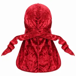 Premium Crushed Velvet Red Durag