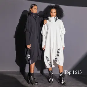H-4 Long Knitted Long Sleeves Dress 1613