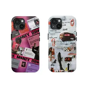 L-Luuuucki Rapper Phone Case Retro Collage Art Phone Case Compatible for iPhone 17Promax 16 15 14 13 12 11 and for Samsung S21-S25 Perfect Gift For Music Enthusiast