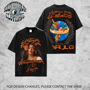 Viajando Por El Mundo Tropitour "Karol" Premium Cotton T-Shirt - La Bichota Latin Queen Graphic Tee, Latin Pop Concert Tour Merch, Cute Festival Summer Shirt, Unisex Gift for Latin Fans