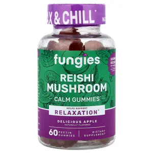 Fungies Reishi Mushroom Calm Gummies, Delicious Apple, 60 Pectin Gummies