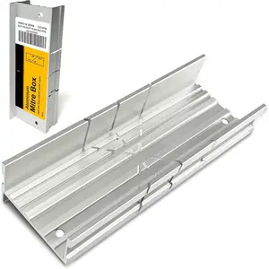 Metal Small  Miter Box 5.3 Inch Small  Mitre Box for Manual  for Hand  3  Angles - Ideal For   and Soft Metal