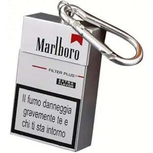 Portable Pocket Ashtray with Keychain - Fireproof Smell Proof Mini Cigarette Case, Travel Car Ashtray, Outdoor Butt Disposal Tube Storage Container