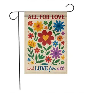 Floral Garden Flag: Inclusive Pride Love for All Yard Decor