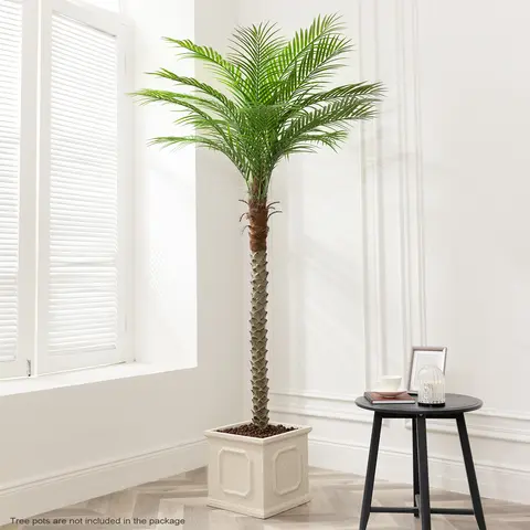 7/8/9 Ft Realistic Artificial Palm Tree - Tropical Fake Plant for Patio Home Garden Decoration  Tall Green Leaves No Need to Prune or Water  Father's Day Gift  Autumn Decoration Decorative Ornaments Fruit Fake Flower Fake Flower Basket Mother's Day Gift